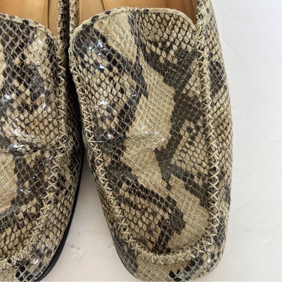 STUART WEITZMAN SNAKESKIN LEATHER MULES. LOGS SLIP ONS SIZE 8.5 - Picture 6 of 16